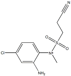 N-(2-amino-4-chlorophenyl)-2-cyano-N-methylethane-1-sulfonamido 구조식 이미지