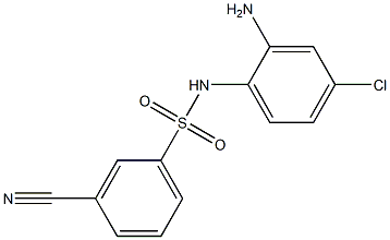 N-(2-amino-4-chlorophenyl)-3-cyanobenzene-1-sulfonamide 구조식 이미지