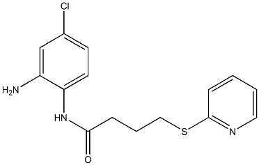 N-(2-amino-4-chlorophenyl)-4-(pyridin-2-ylsulfanyl)butanamide 구조식 이미지