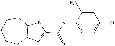 N-(2-amino-4-chlorophenyl)-4H,5H,6H,7H,8H-cyclohepta[b]thiophene-2-carboxamide 구조식 이미지