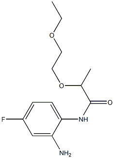 N-(2-amino-4-fluorophenyl)-2-(2-ethoxyethoxy)propanamide 구조식 이미지