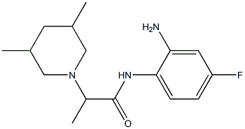N-(2-amino-4-fluorophenyl)-2-(3,5-dimethylpiperidin-1-yl)propanamide 구조식 이미지