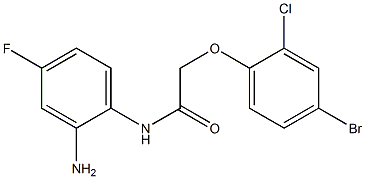 N-(2-amino-4-fluorophenyl)-2-(4-bromo-2-chlorophenoxy)acetamide 구조식 이미지