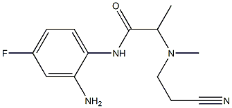 N-(2-amino-4-fluorophenyl)-2-[(2-cyanoethyl)(methyl)amino]propanamide 구조식 이미지