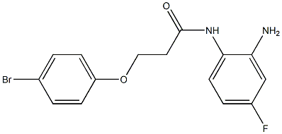 N-(2-amino-4-fluorophenyl)-3-(4-bromophenoxy)propanamide 구조식 이미지