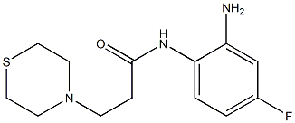 N-(2-amino-4-fluorophenyl)-3-(thiomorpholin-4-yl)propanamide 구조식 이미지