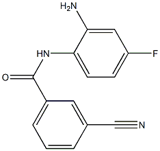 N-(2-amino-4-fluorophenyl)-3-cyanobenzamide 구조식 이미지