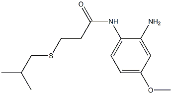 N-(2-amino-4-methoxyphenyl)-3-[(2-methylpropyl)sulfanyl]propanamide 구조식 이미지