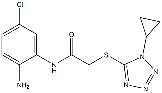 N-(2-amino-5-chlorophenyl)-2-[(1-cyclopropyl-1H-1,2,3,4-tetrazol-5-yl)sulfanyl]acetamide Structure