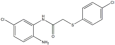 N-(2-amino-5-chlorophenyl)-2-[(4-chlorophenyl)sulfanyl]acetamide 구조식 이미지