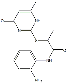 N-(2-aminophenyl)-2-[(6-methyl-4-oxo-1,4-dihydropyrimidin-2-yl)sulfanyl]propanamide 구조식 이미지