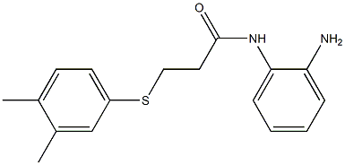 N-(2-aminophenyl)-3-[(3,4-dimethylphenyl)sulfanyl]propanamide 구조식 이미지