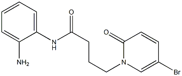 N-(2-aminophenyl)-4-(5-bromo-2-oxo-1,2-dihydropyridin-1-yl)butanamide 구조식 이미지