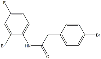 N-(2-bromo-4-fluorophenyl)-2-(4-bromophenyl)acetamide 구조식 이미지