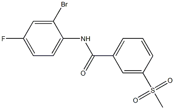 N-(2-bromo-4-fluorophenyl)-3-methanesulfonylbenzamide 구조식 이미지