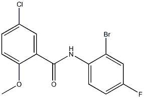 N-(2-bromo-4-fluorophenyl)-5-chloro-2-methoxybenzamide 구조식 이미지