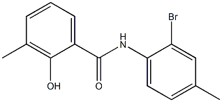 N-(2-bromo-4-methylphenyl)-2-hydroxy-3-methylbenzamide 구조식 이미지