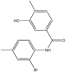 N-(2-bromo-4-methylphenyl)-3-hydroxy-4-methylbenzamide 구조식 이미지