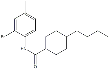 N-(2-bromo-4-methylphenyl)-4-butylcyclohexane-1-carboxamide 구조식 이미지