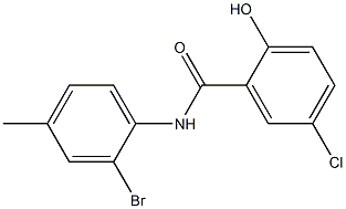 N-(2-bromo-4-methylphenyl)-5-chloro-2-hydroxybenzamide 구조식 이미지