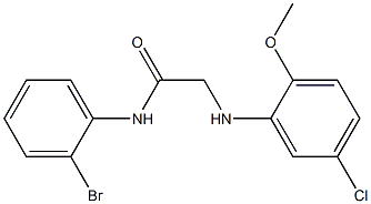 N-(2-bromophenyl)-2-[(5-chloro-2-methoxyphenyl)amino]acetamide Structure