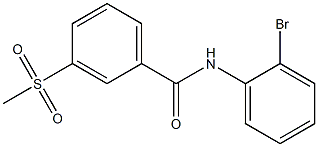 N-(2-bromophenyl)-3-methanesulfonylbenzamide 구조식 이미지