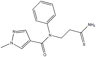 N-(2-carbamothioylethyl)-1-methyl-N-phenyl-1H-pyrazole-4-carboxamide 구조식 이미지