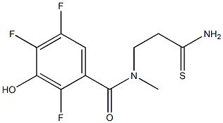 N-(2-carbamothioylethyl)-2,4,5-trifluoro-3-hydroxy-N-methylbenzamide 구조식 이미지