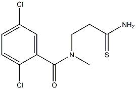 N-(2-carbamothioylethyl)-2,5-dichloro-N-methylbenzamide 구조식 이미지