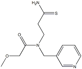 N-(2-carbamothioylethyl)-2-methoxy-N-(pyridin-3-ylmethyl)acetamide 구조식 이미지