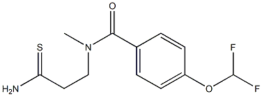 N-(2-carbamothioylethyl)-4-(difluoromethoxy)-N-methylbenzamide 구조식 이미지