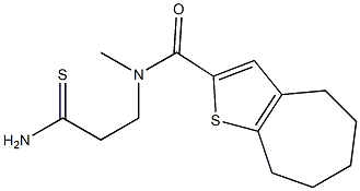 N-(2-carbamothioylethyl)-N-methyl-4H,5H,6H,7H,8H-cyclohepta[b]thiophene-2-carboxamide 구조식 이미지