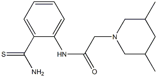 N-(2-carbamothioylphenyl)-2-(3,5-dimethylpiperidin-1-yl)acetamide 구조식 이미지