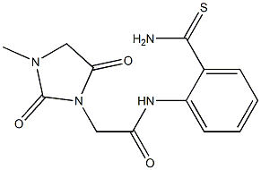 N-(2-carbamothioylphenyl)-2-(3-methyl-2,5-dioxoimidazolidin-1-yl)acetamide Structure