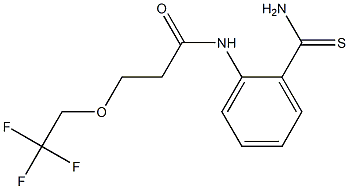 N-(2-carbamothioylphenyl)-3-(2,2,2-trifluoroethoxy)propanamide 구조식 이미지