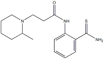 N-(2-carbamothioylphenyl)-3-(2-methylpiperidin-1-yl)propanamide Structure
