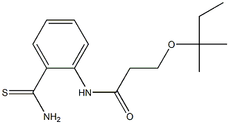 N-(2-carbamothioylphenyl)-3-[(2-methylbutan-2-yl)oxy]propanamide 구조식 이미지