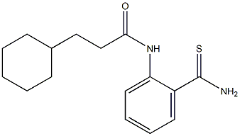 N-(2-carbamothioylphenyl)-3-cyclohexylpropanamide 구조식 이미지