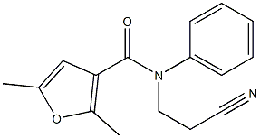 N-(2-cyanoethyl)-2,5-dimethyl-N-phenyl-3-furamide Structure