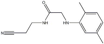 N-(2-cyanoethyl)-2-[(2,5-dimethylphenyl)amino]acetamide 구조식 이미지