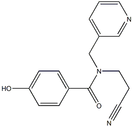 N-(2-cyanoethyl)-4-hydroxy-N-(pyridin-3-ylmethyl)benzamide 구조식 이미지