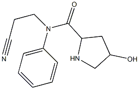 N-(2-cyanoethyl)-4-hydroxy-N-phenylpyrrolidine-2-carboxamide 구조식 이미지