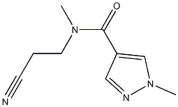 N-(2-cyanoethyl)-N,1-dimethyl-1H-pyrazole-4-carboxamide 구조식 이미지