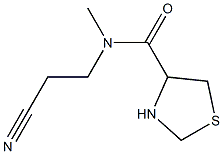 N-(2-cyanoethyl)-N-methyl-1,3-thiazolidine-4-carboxamide Structure