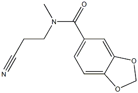 N-(2-cyanoethyl)-N-methyl-2H-1,3-benzodioxole-5-carboxamide 구조식 이미지