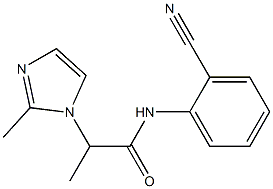 N-(2-cyanophenyl)-2-(2-methyl-1H-imidazol-1-yl)propanamide 구조식 이미지