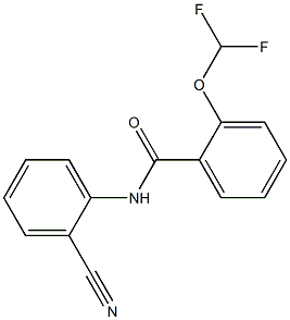 N-(2-cyanophenyl)-2-(difluoromethoxy)benzamide 구조식 이미지