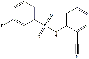 N-(2-cyanophenyl)-3-fluorobenzenesulfonamide Structure