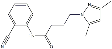 N-(2-cyanophenyl)-4-(3,5-dimethyl-1H-pyrazol-1-yl)butanamide Structure