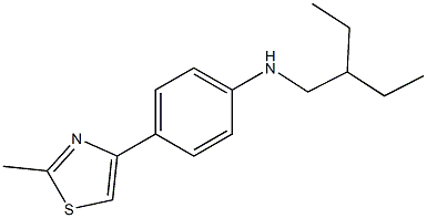 N-(2-ethylbutyl)-4-(2-methyl-1,3-thiazol-4-yl)aniline Structure